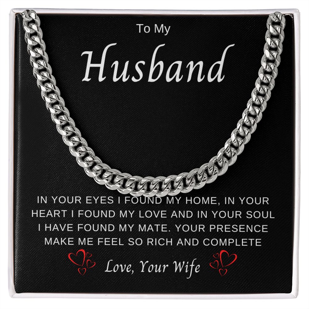 To My Husband | Cuban Chain Necklace