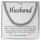 To My Husband | Cuban Chain Necklace