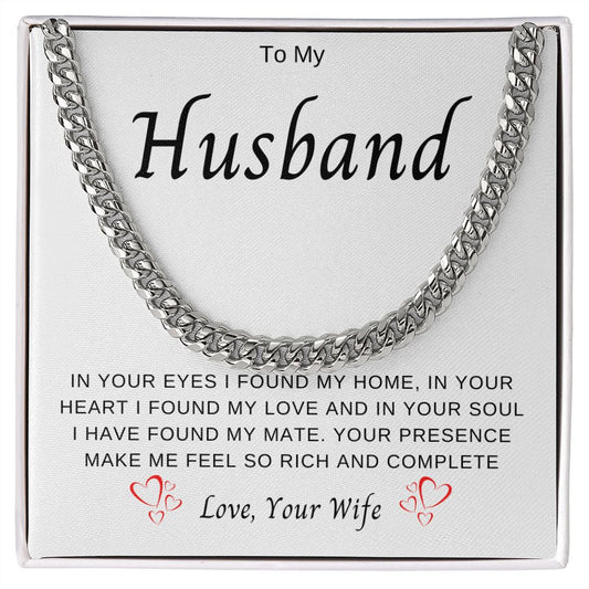 To My Husband | Cuban Chain Necklace