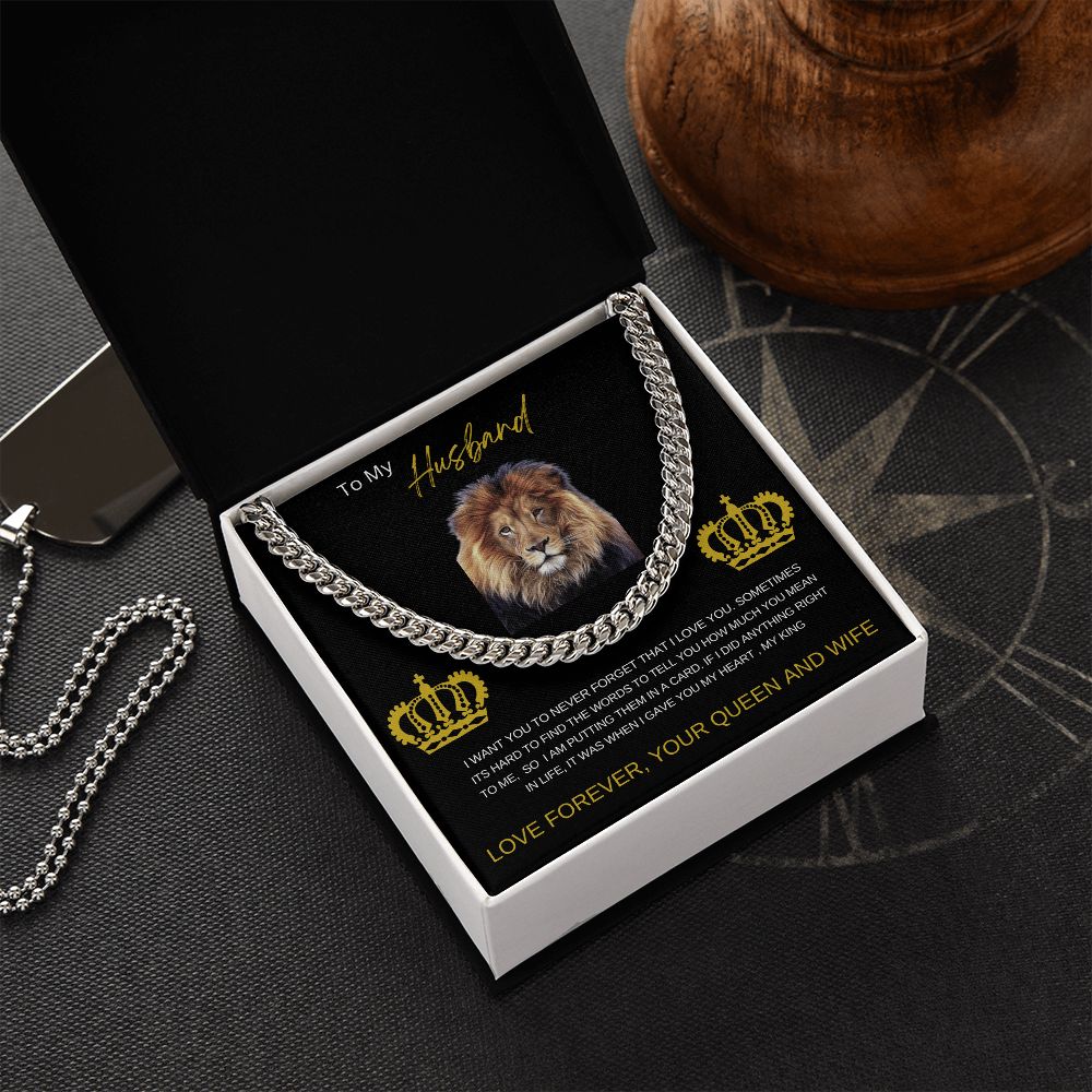 To My Husband| Cuban Link Chain Necklace