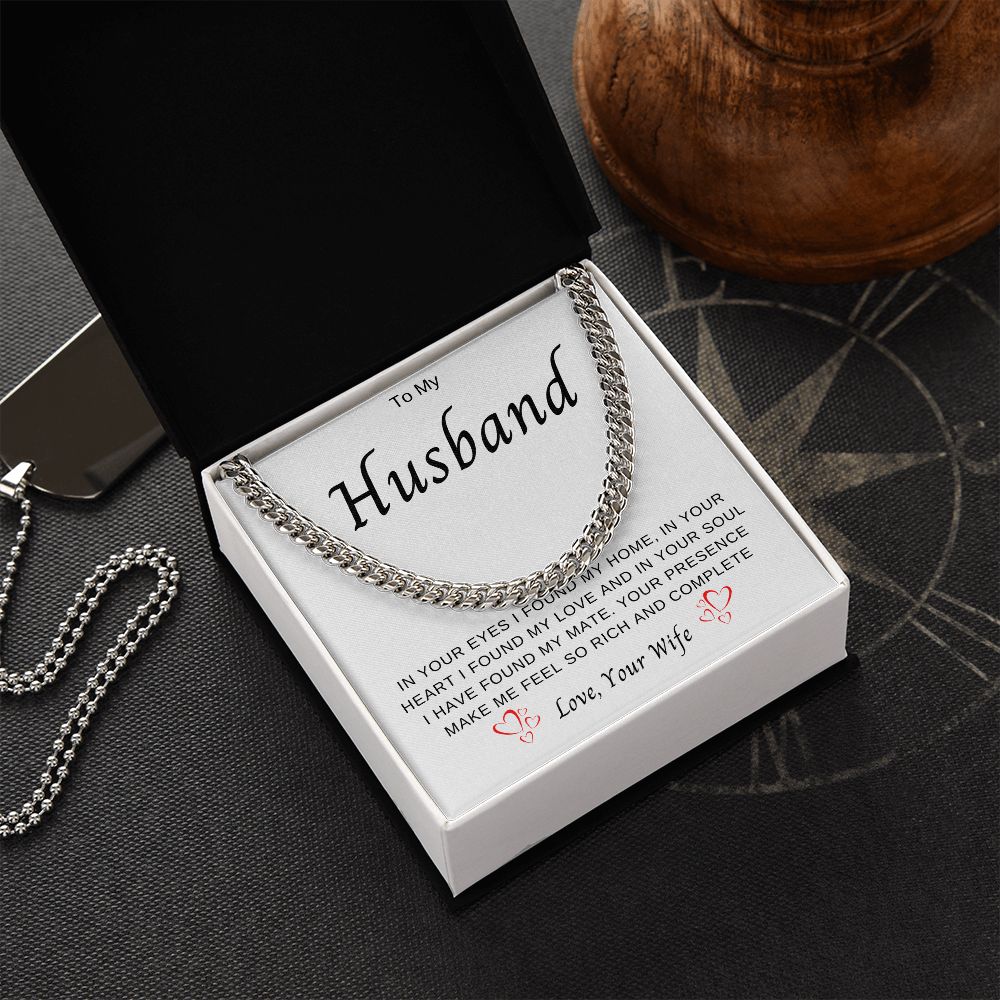 To My Husband | Cuban Chain Necklace
