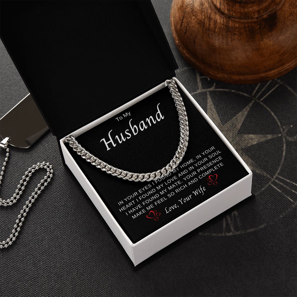 To My Husband | Cuban Chain Necklace