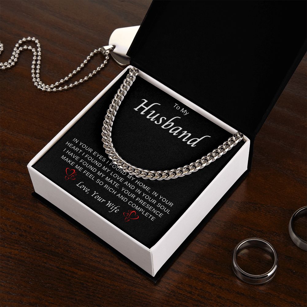 To My Husband | Cuban Chain Necklace