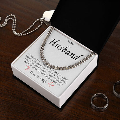 To My Husband | Cuban Chain Necklace