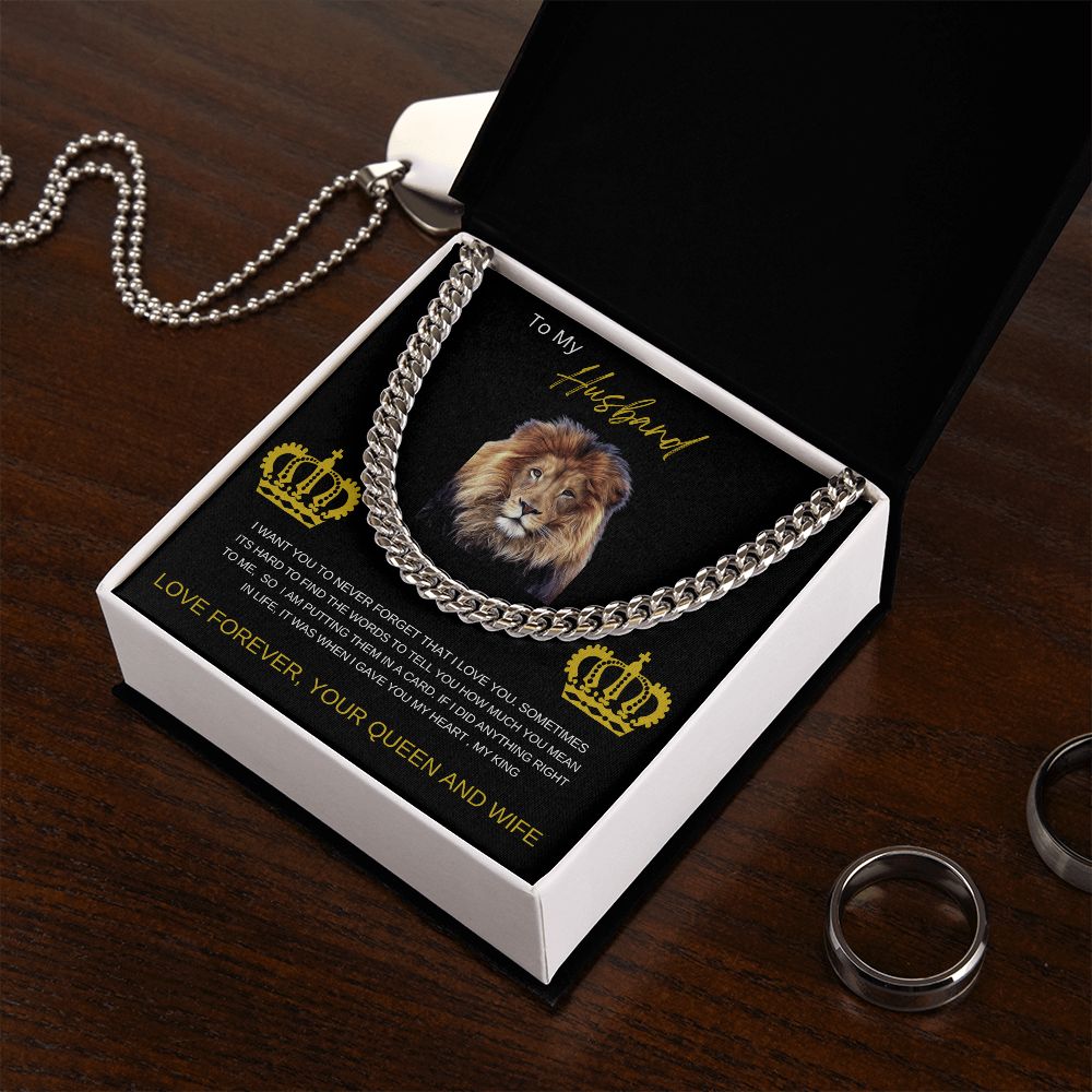 To My Husband| Cuban Link Chain Necklace