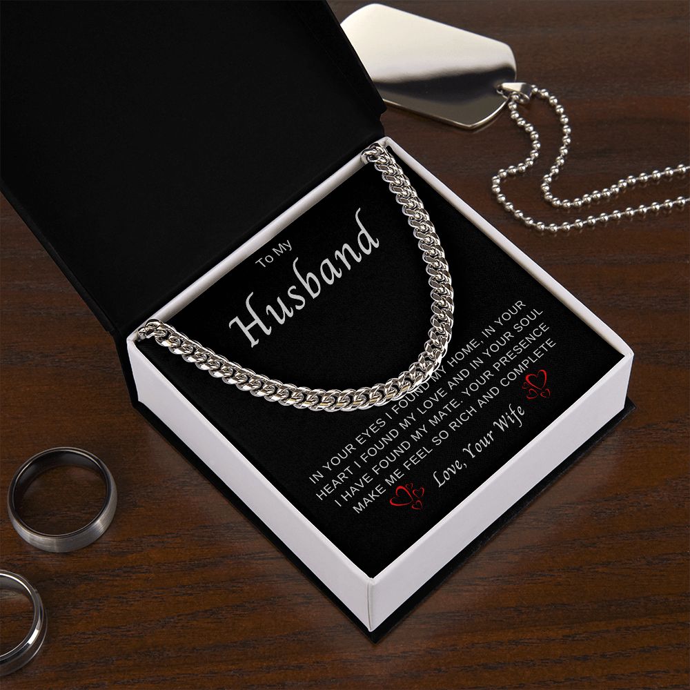 To My Husband | Cuban Chain Necklace