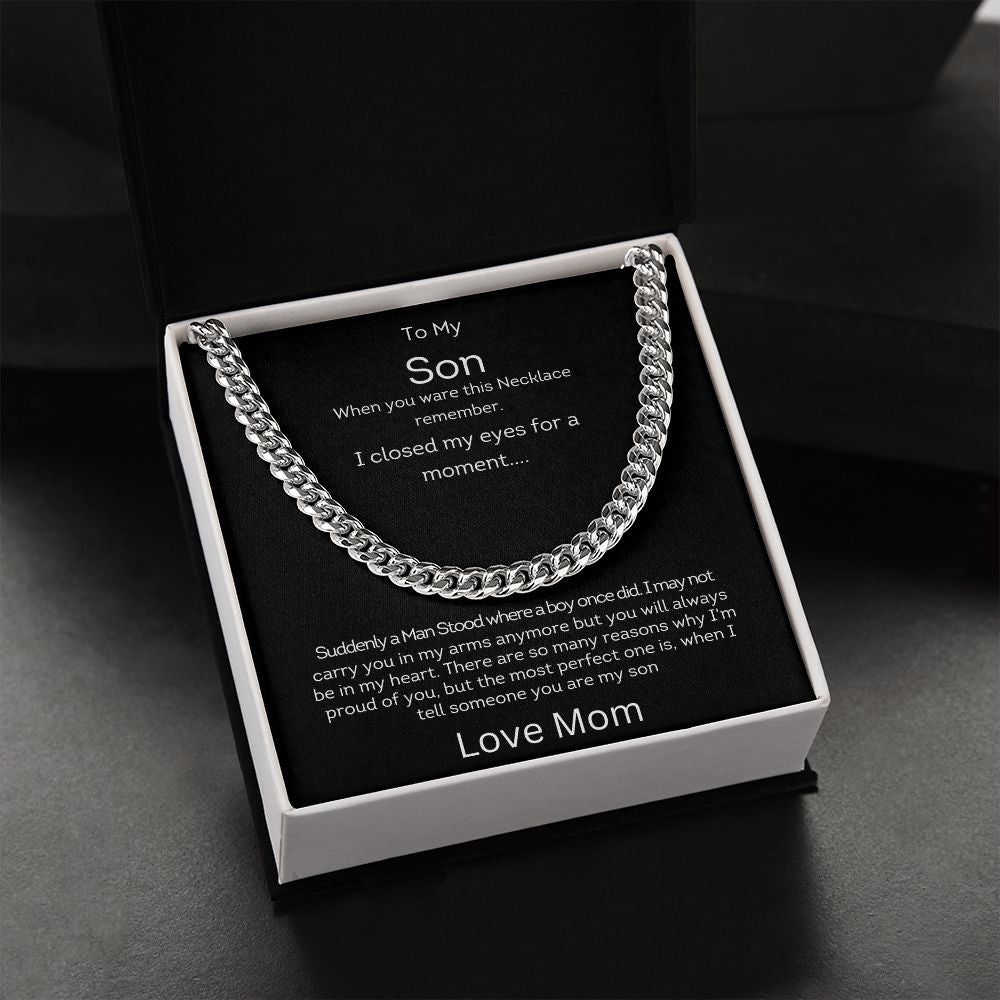 To My Son | Cuban Link Chain
