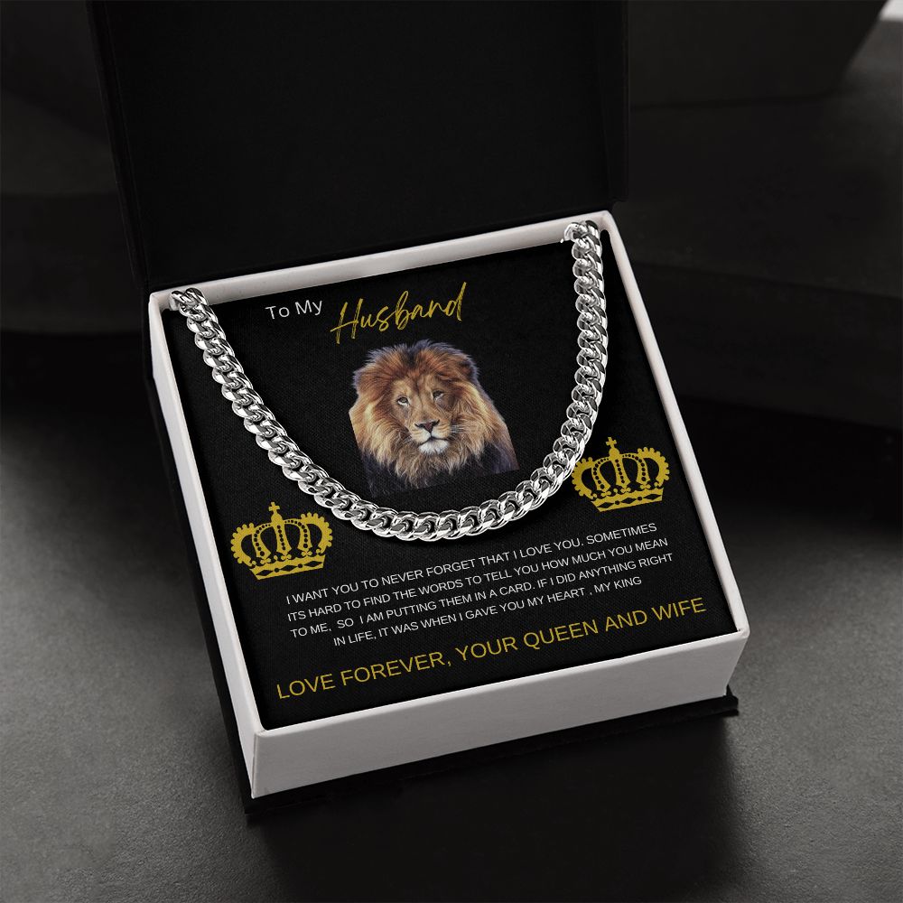 To My Husband| Cuban Link Chain Necklace