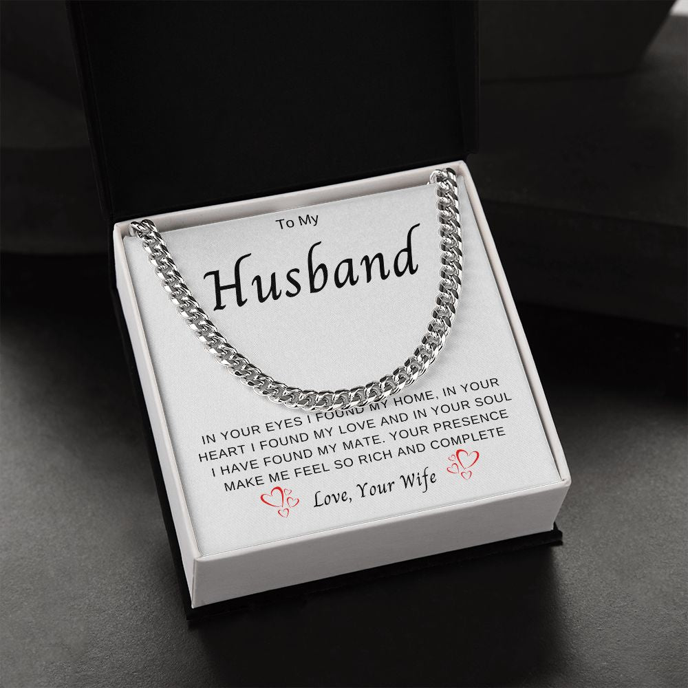 To My Husband | Cuban Chain Necklace