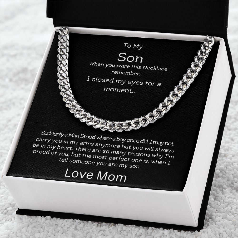 To My Son | Cuban Link Chain