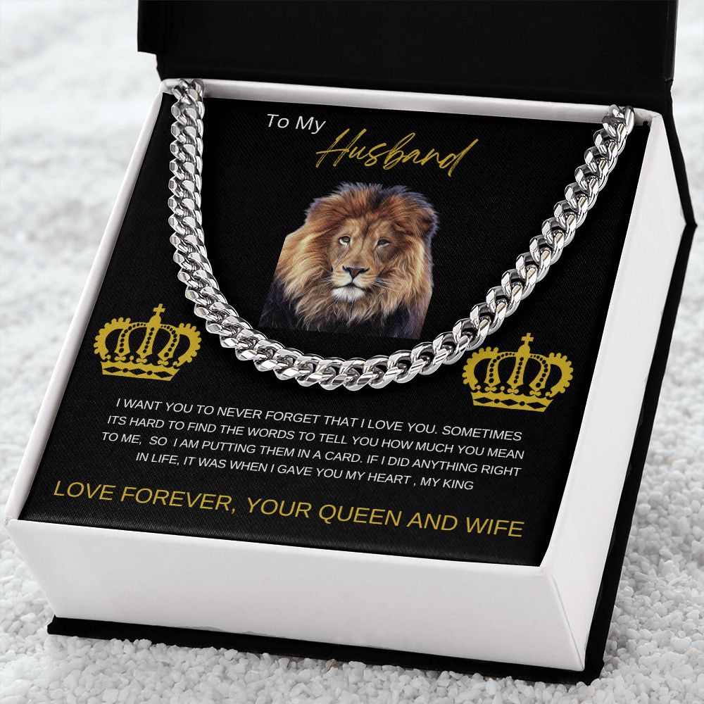 To My Husband| Cuban Link Chain Necklace