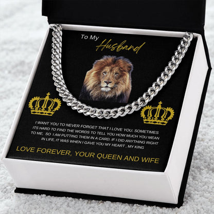 To My Husband| Cuban Link Chain Necklace