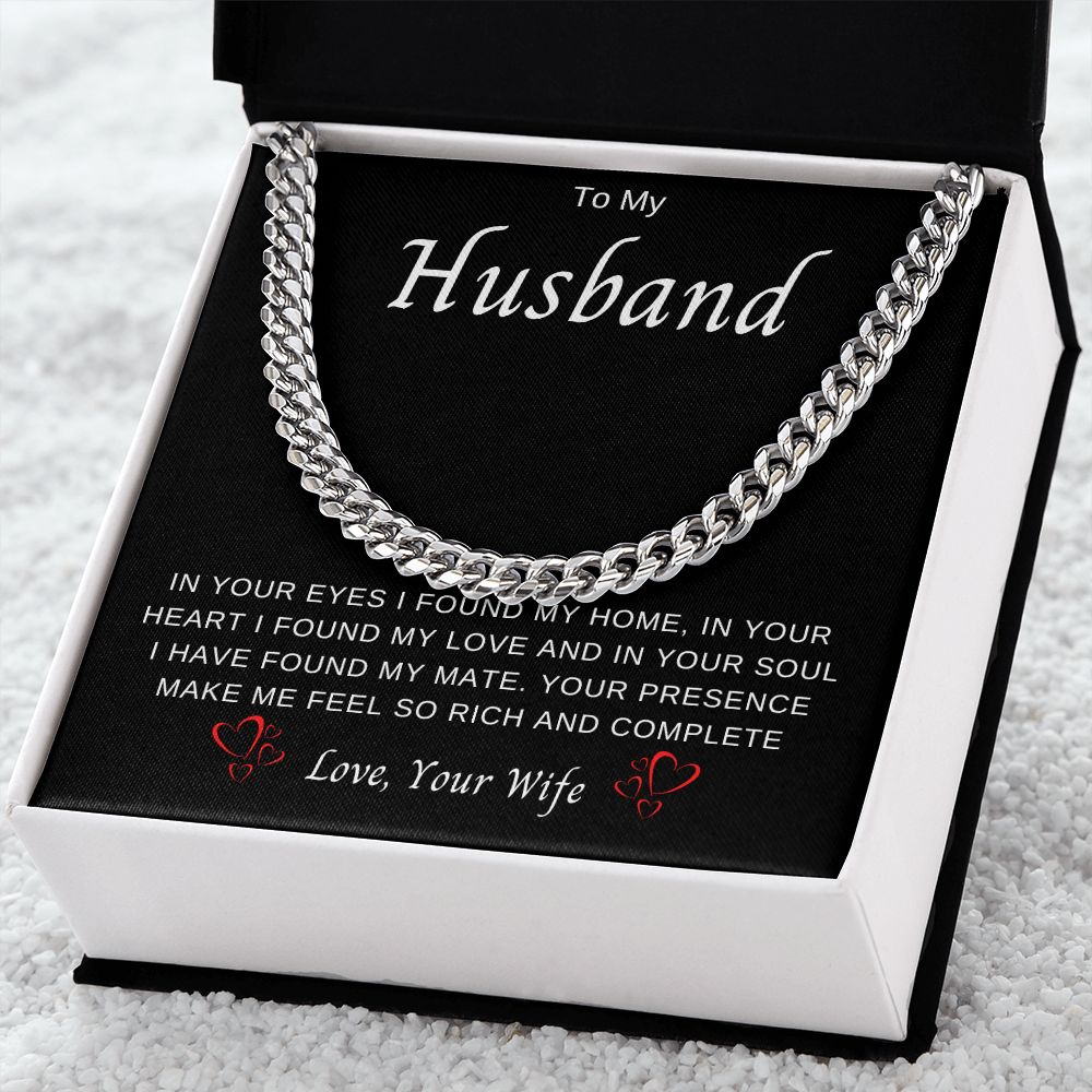 To My Husband | Cuban Chain Necklace