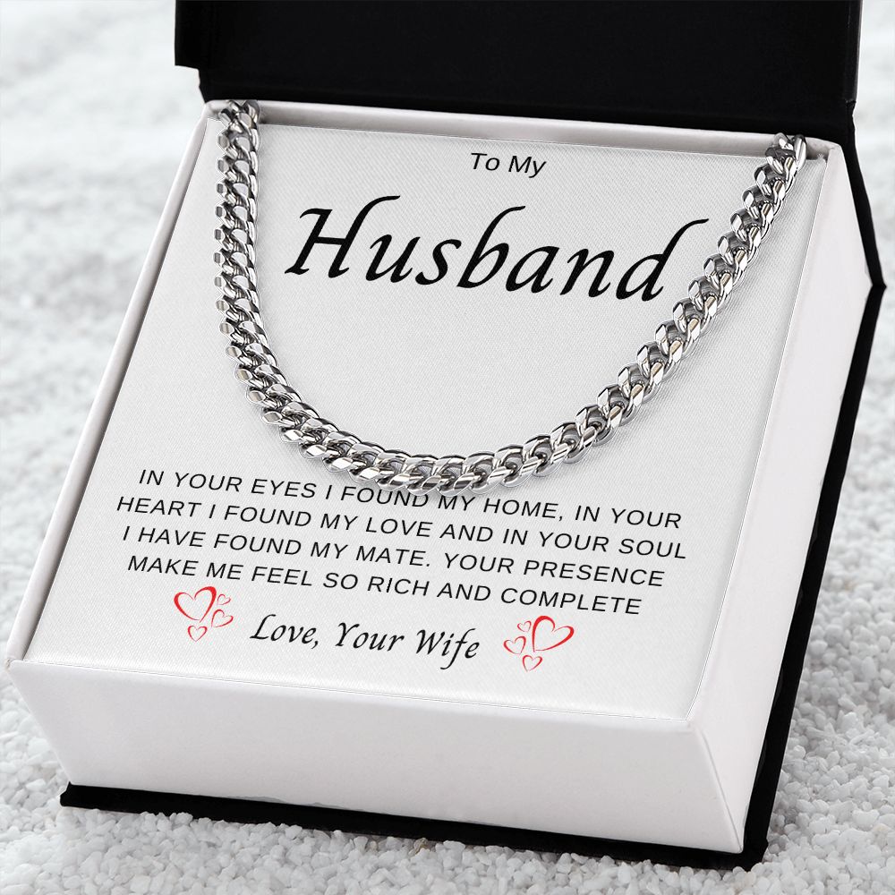To My Husband | Cuban Chain Necklace