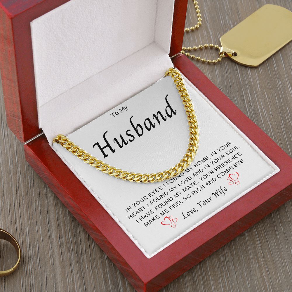 To My Husband | Cuban Chain Necklace