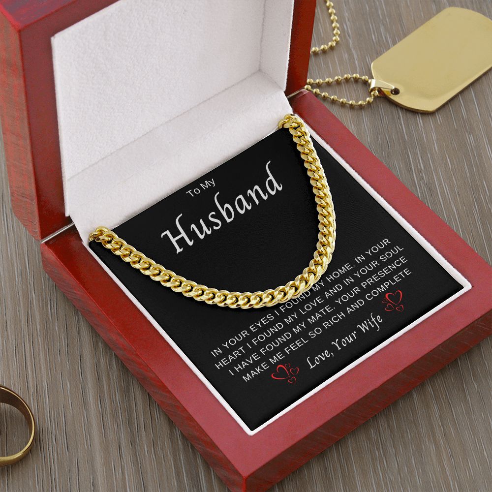To My Husband | Cuban Chain Necklace