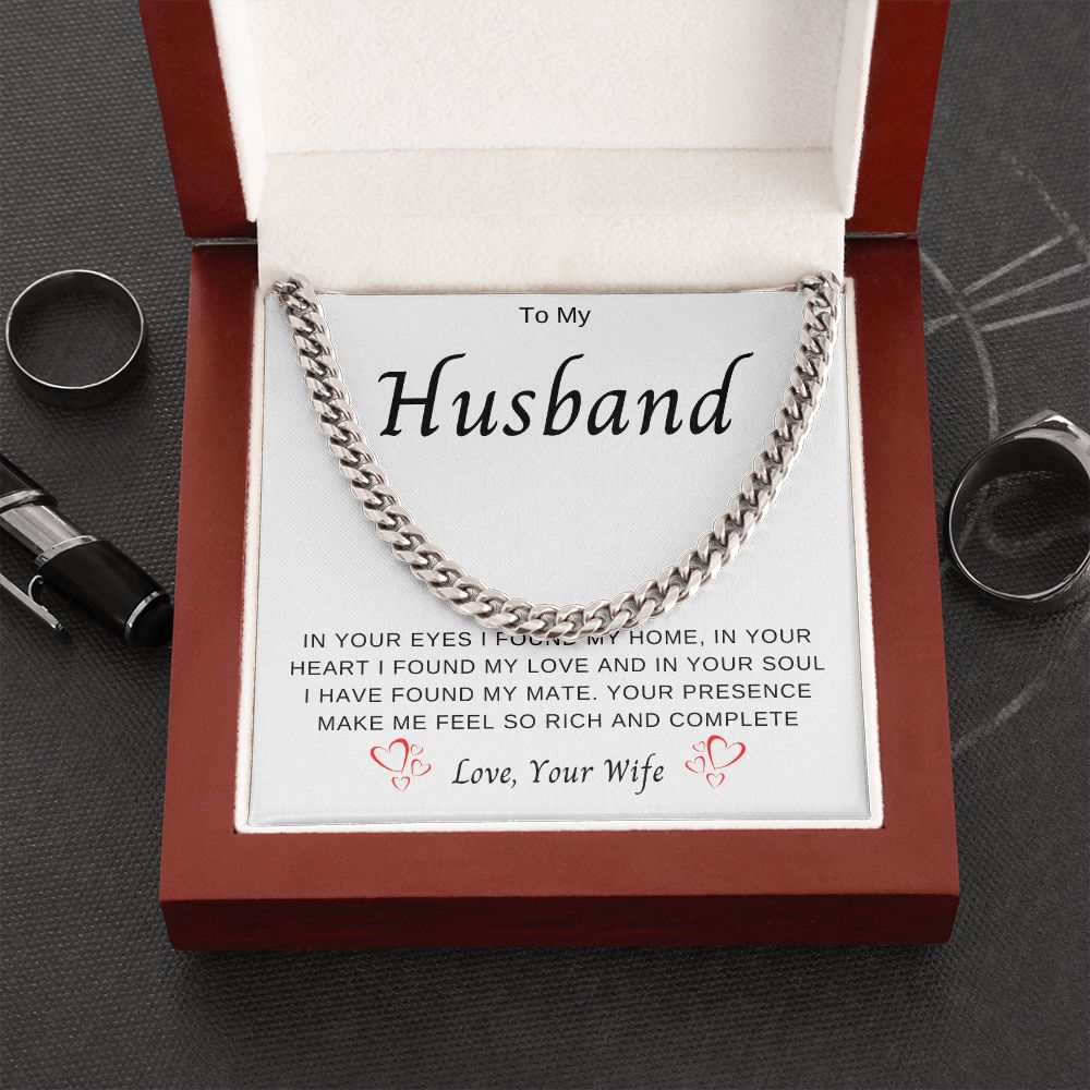 To My Husband | Cuban Chain Necklace