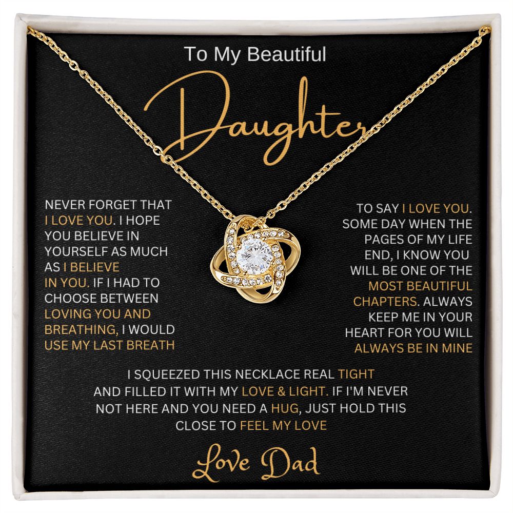 To My Daughter | Love Knot Necklace