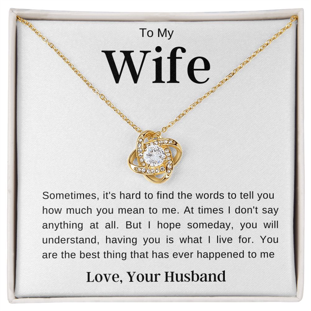 To My Wife | Love Knot Necklace