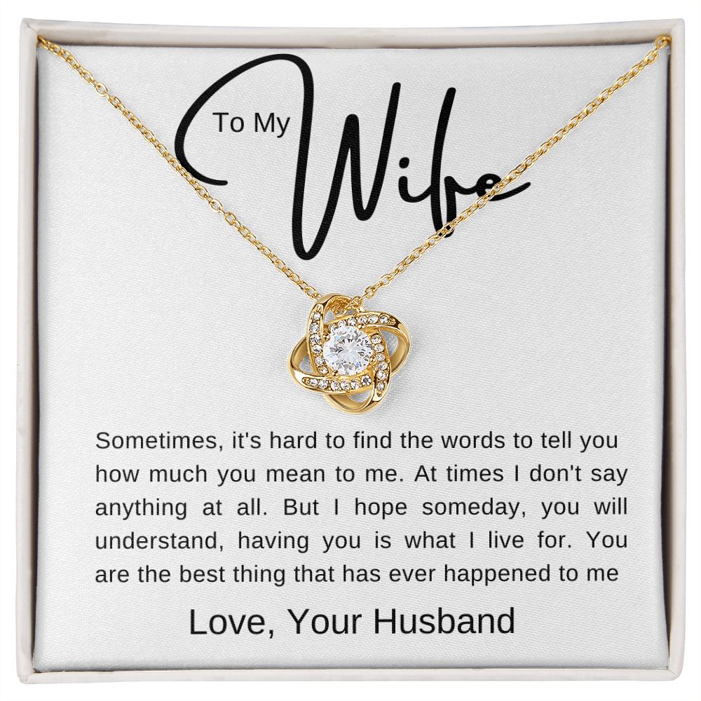 To My Wife | Love Knot Necklace