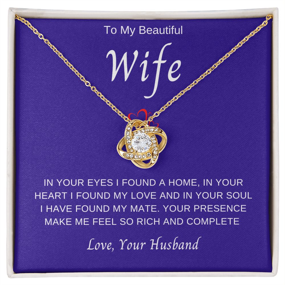 To My Wife | Love Knot Necklace