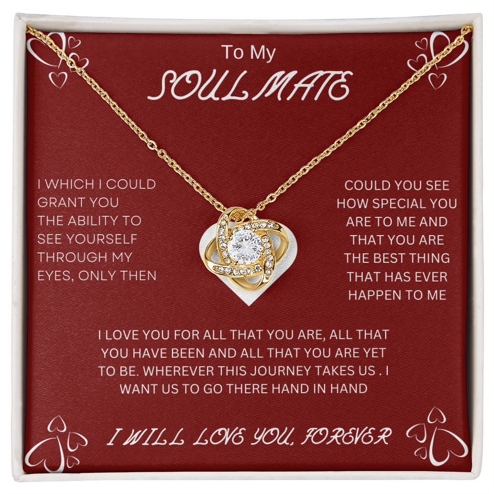 To My Soulmate | Love Knot Necklace