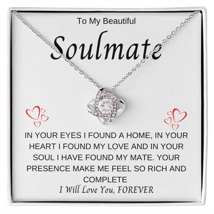 To My Soulmate | Love Knot Necklace