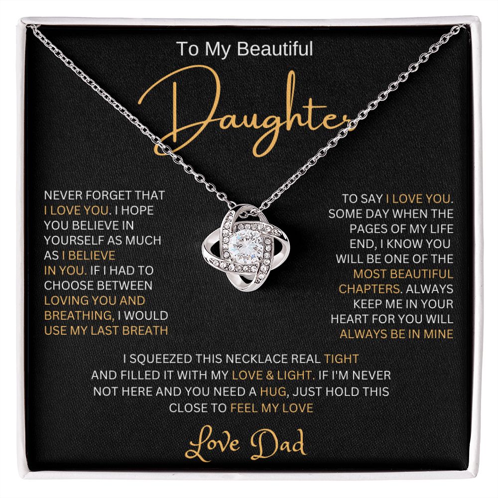 To My Daughter | Love Knot Necklace