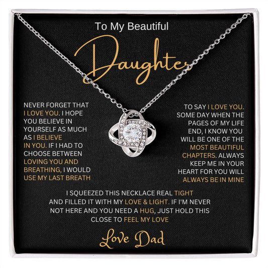 To My Daughter | Love Knot Necklace