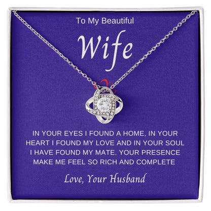 To My Wife | Love Knot Necklace