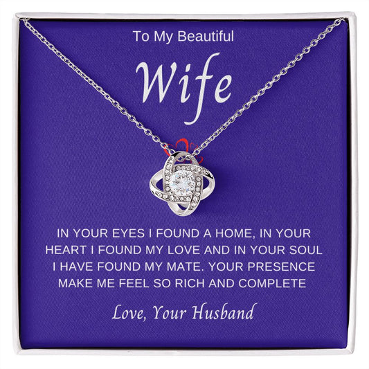 To My Wife | Love Knot Necklace