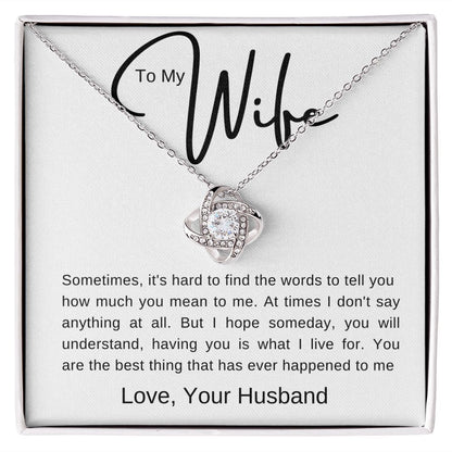 To My Wife | Love Knot Necklace