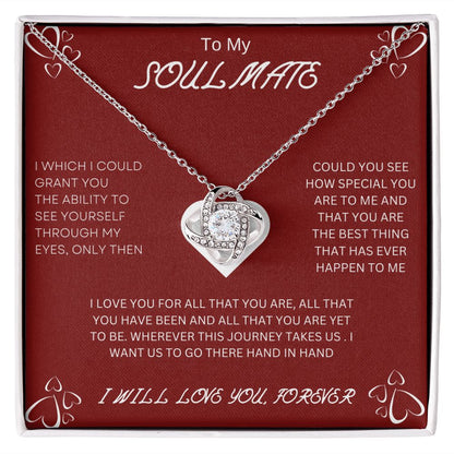 To My Soulmate | Love Knot Necklace