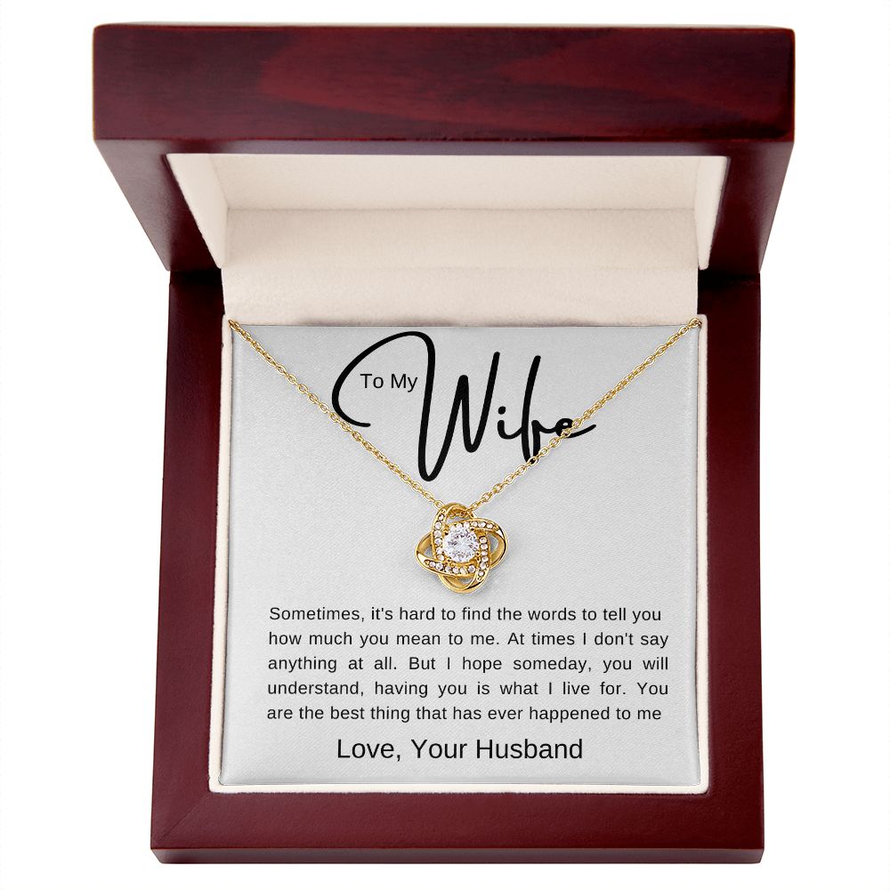 To My Wife | Love Knot Necklace