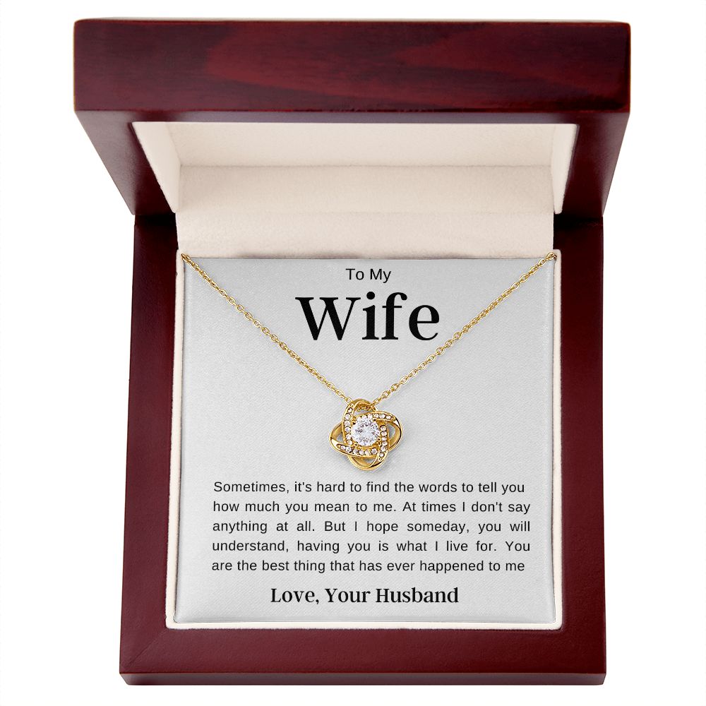 To My Wife | Love Knot Necklace