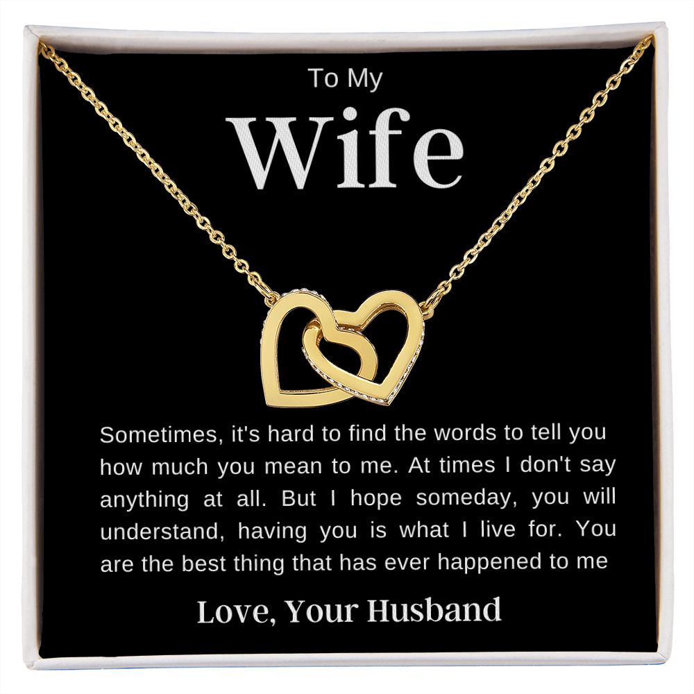 To My Wife | Interlocking Hearts Necklace