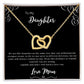 To  My Daughter | Interlocking Heart Necklace