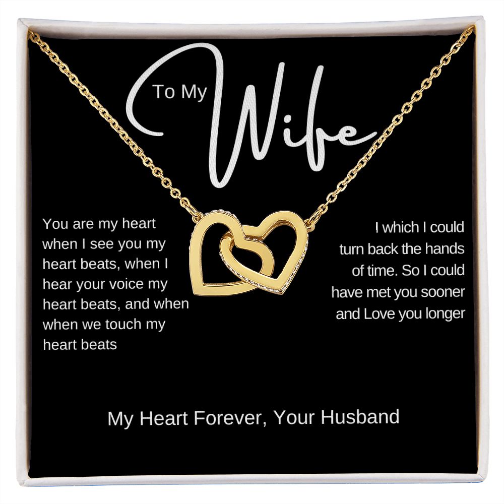 To My Wife | Interlocking Hearts Necklace