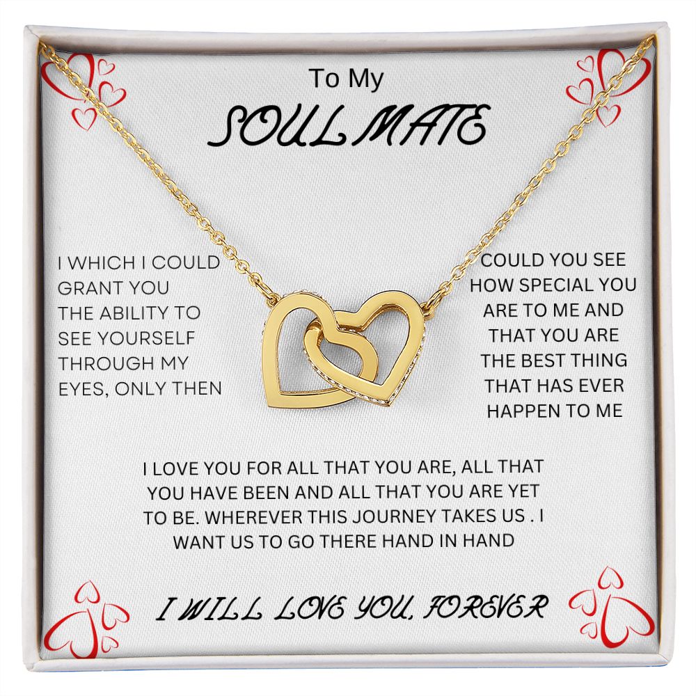 To My Soulmate | Interlocking Hearts Necklace
