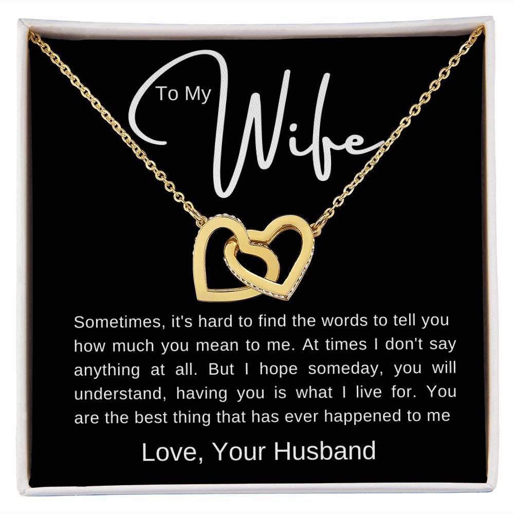 To My Wife | Interlocking Hearts Necklace