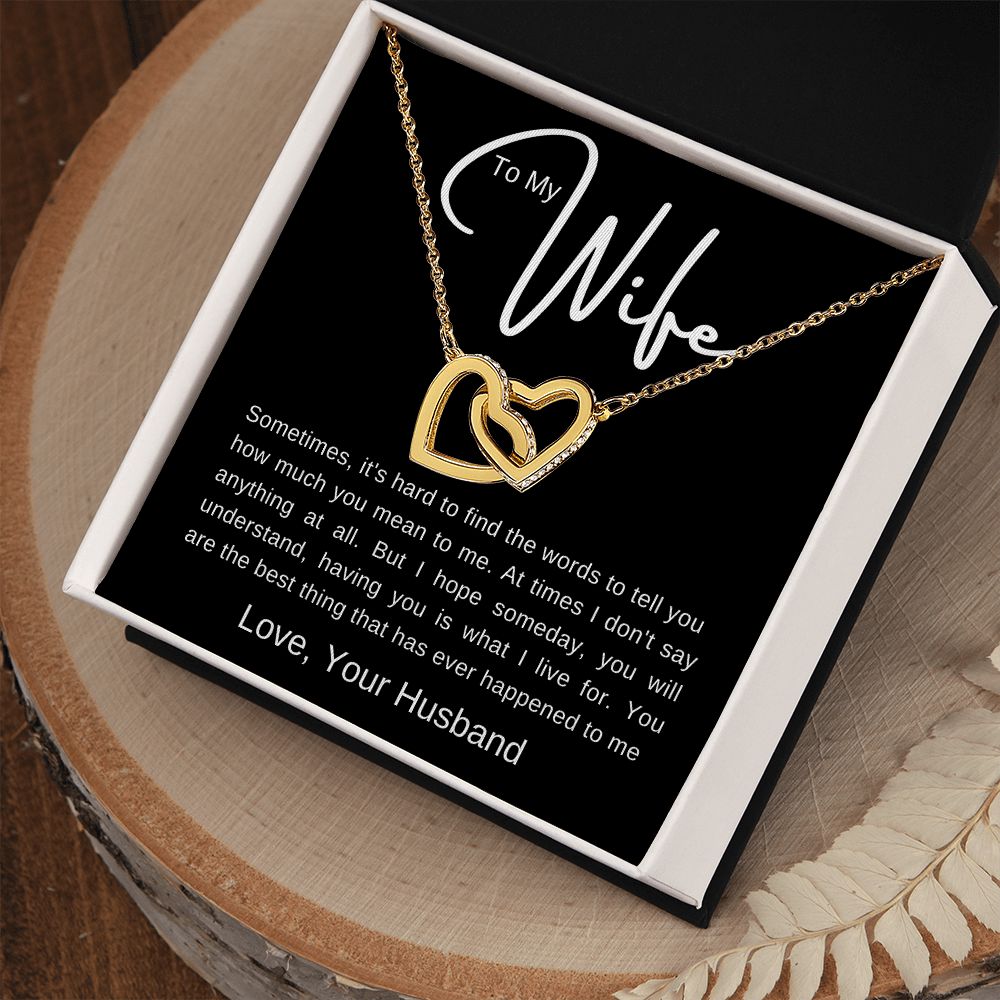 To My Wife | Interlocking Hearts Necklace