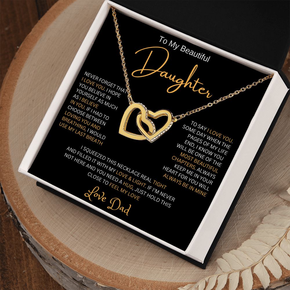 To My Daughter | InterLocking Hearts Necklace
