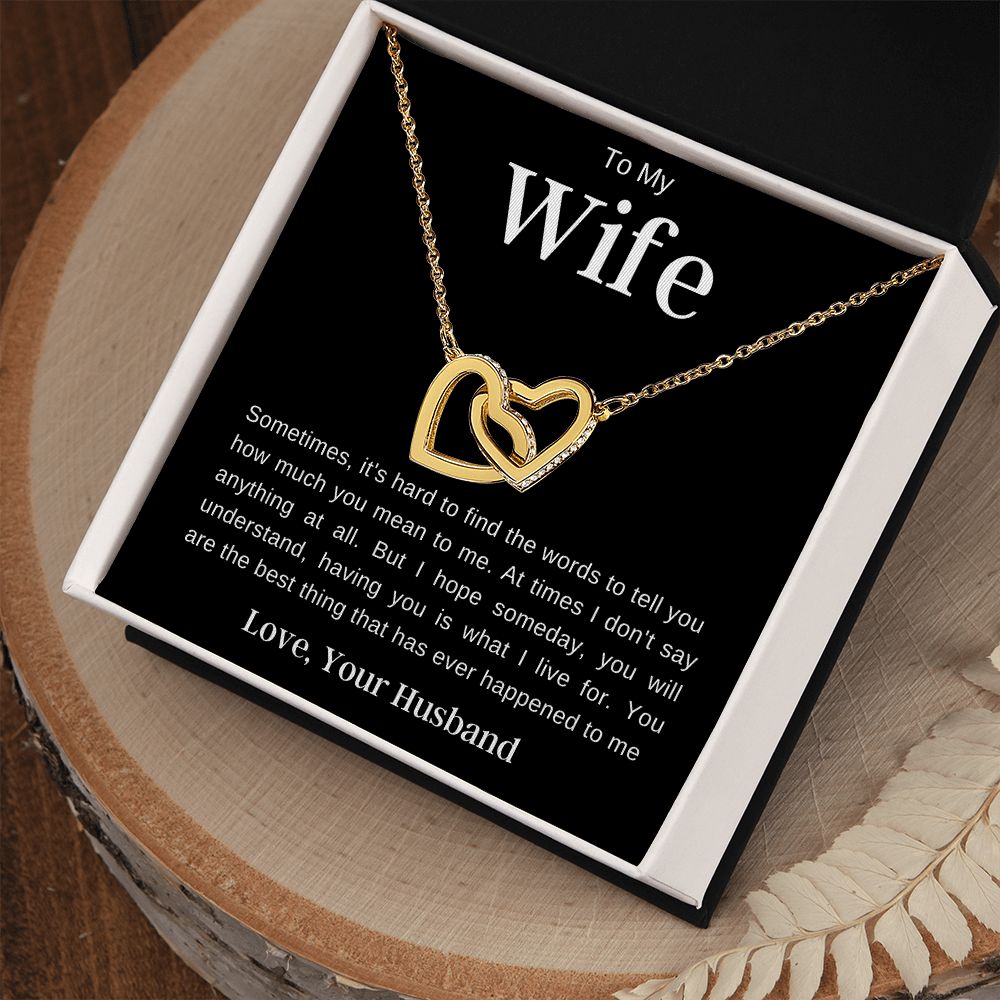 To My Wife | Interlocking Hearts Necklace