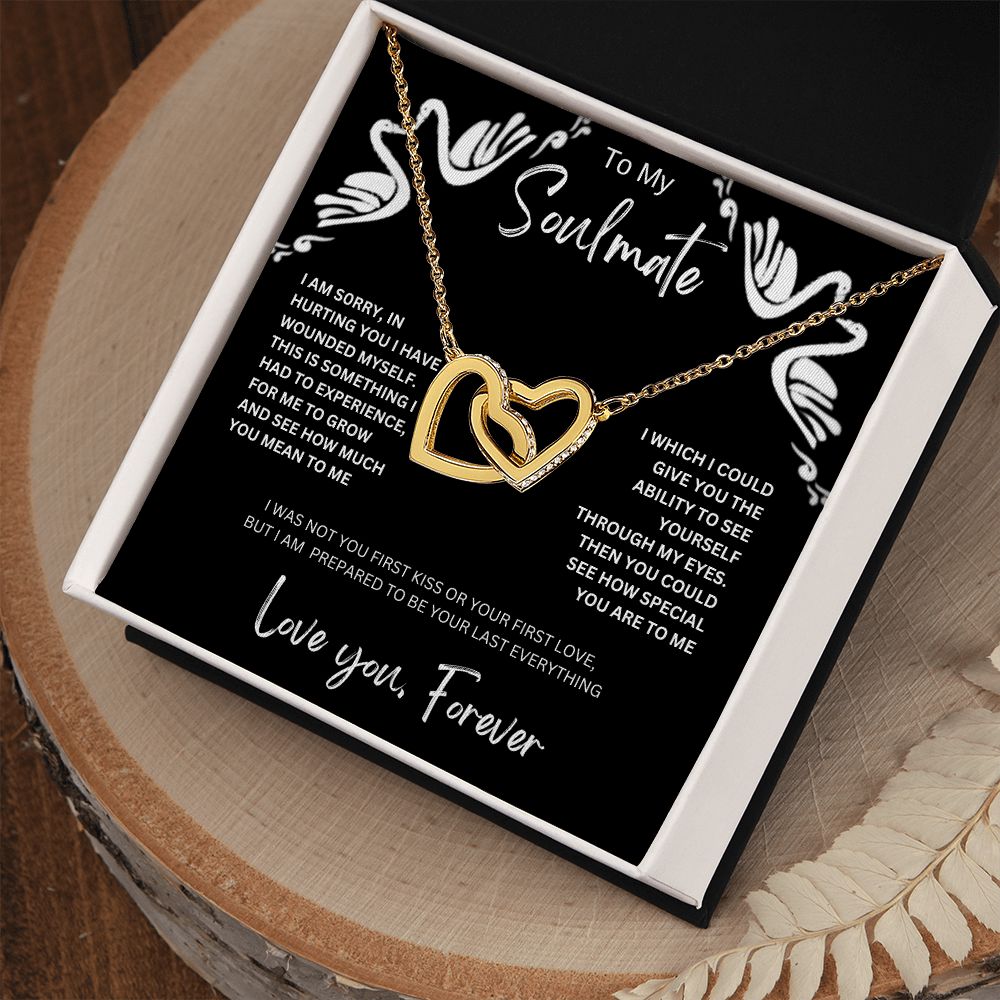 To My Soulmate | Interlocking Hearts Necklace