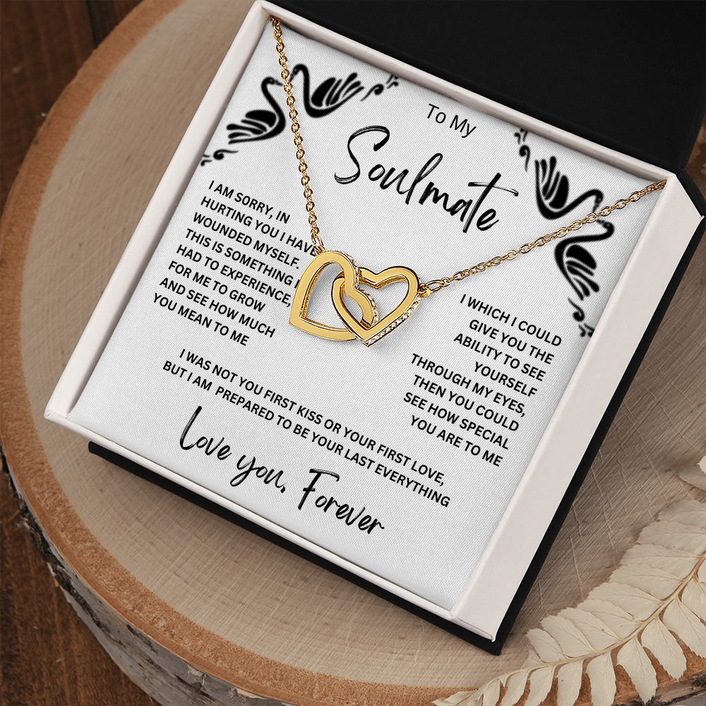 To My Soulmate | Interlocking Hearts Necklace