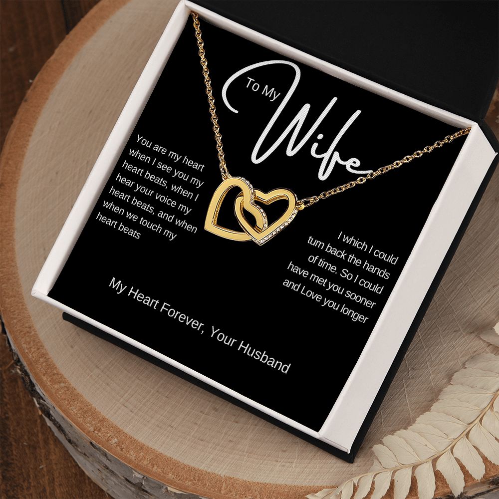 To My Wife | Interlocking Hearts Necklace