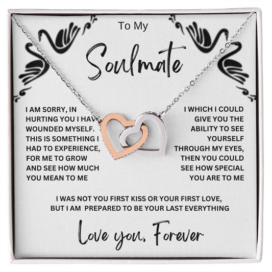 To My Soulmate | Interlocking Hearts Necklace