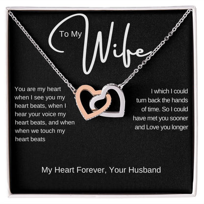 To My Wife | Interlocking Hearts Necklace