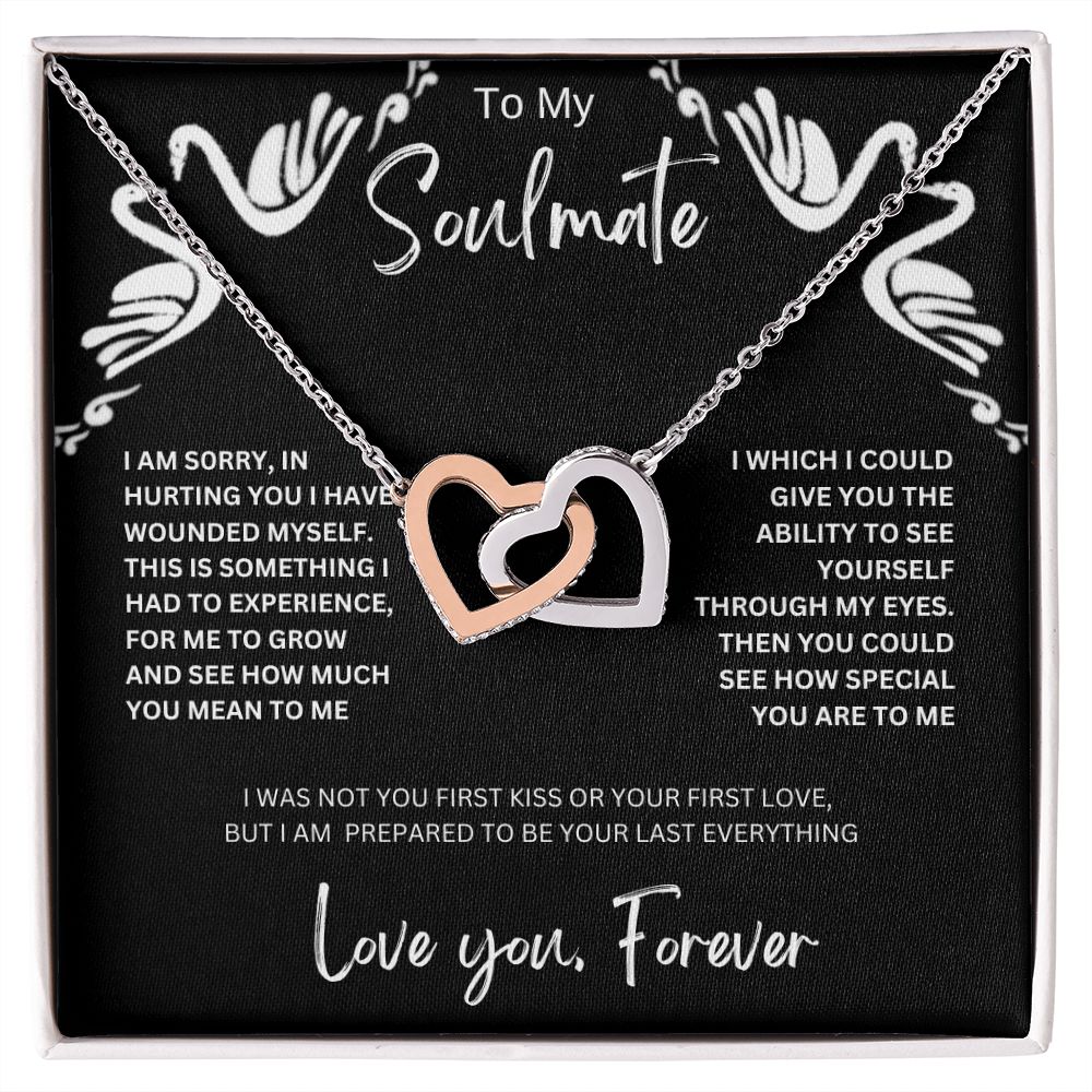 To My Soulmate | Interlocking Hearts Necklace