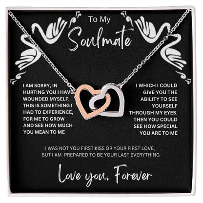 To My Soulmate | Interlocking Hearts Necklace
